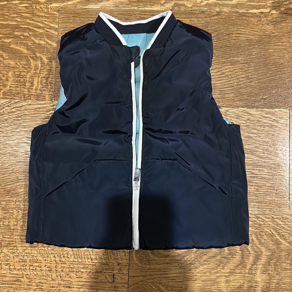 Jacadi Baby boy sleeveless jacket Vest reversible - Picture 2 of 5